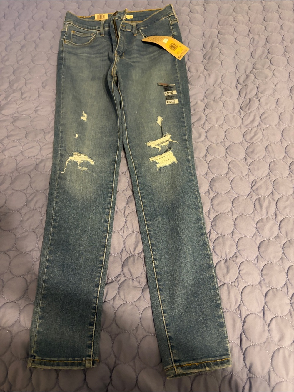 Levi's Light Blue Distressed Women's Skinny Jeans
